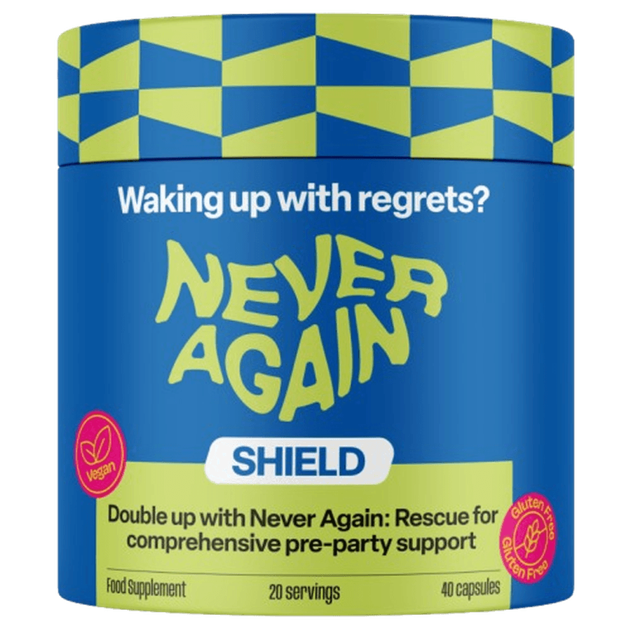 Never Again Shield — pre-party protection